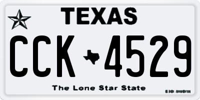 TX license plate CCK4529