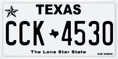 TX license plate CCK4530