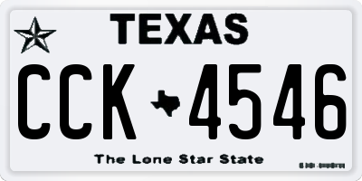 TX license plate CCK4546