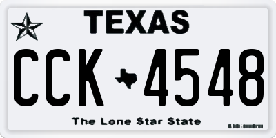 TX license plate CCK4548
