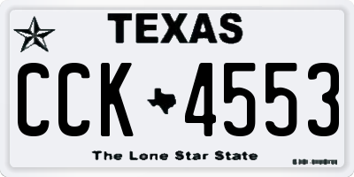 TX license plate CCK4553