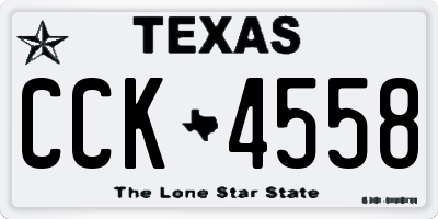 TX license plate CCK4558
