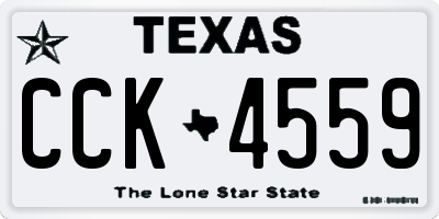 TX license plate CCK4559