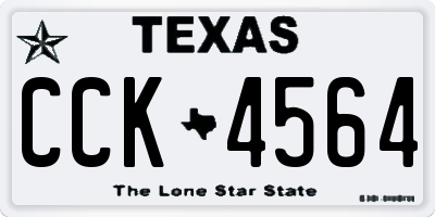 TX license plate CCK4564