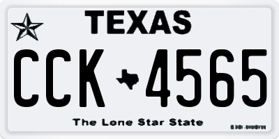 TX license plate CCK4565