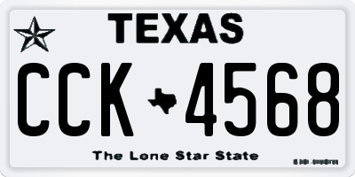 TX license plate CCK4568