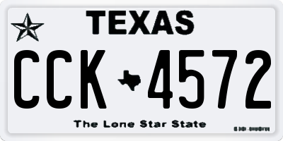 TX license plate CCK4572