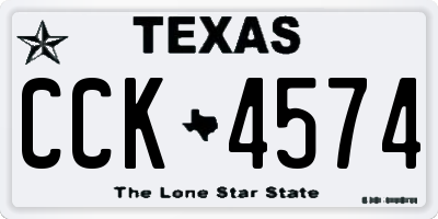 TX license plate CCK4574