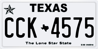 TX license plate CCK4575