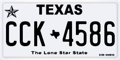TX license plate CCK4586