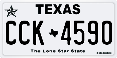 TX license plate CCK4590