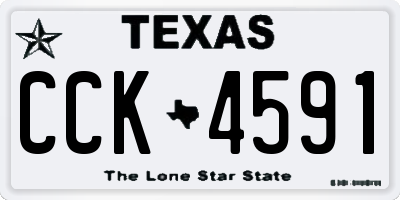 TX license plate CCK4591