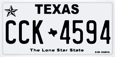 TX license plate CCK4594
