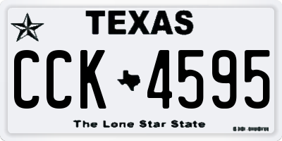 TX license plate CCK4595