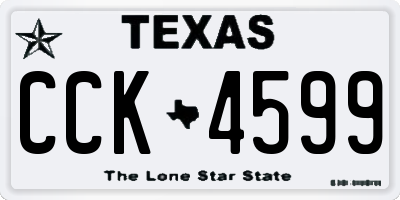 TX license plate CCK4599