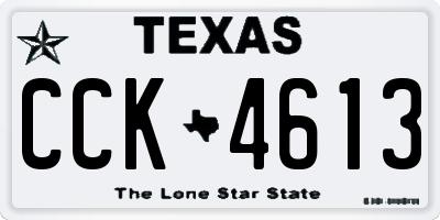 TX license plate CCK4613
