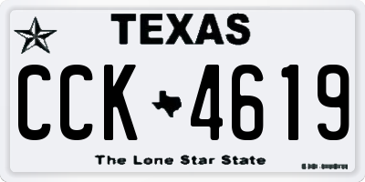TX license plate CCK4619