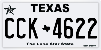 TX license plate CCK4622