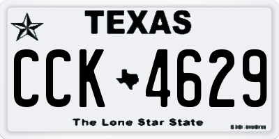 TX license plate CCK4629