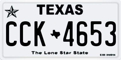 TX license plate CCK4653
