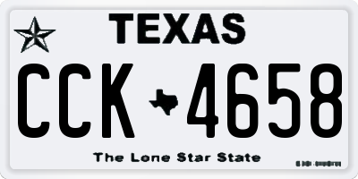 TX license plate CCK4658