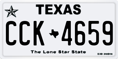 TX license plate CCK4659