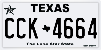 TX license plate CCK4664