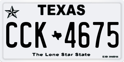 TX license plate CCK4675
