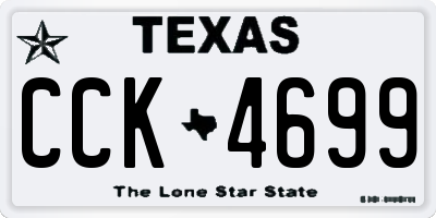 TX license plate CCK4699