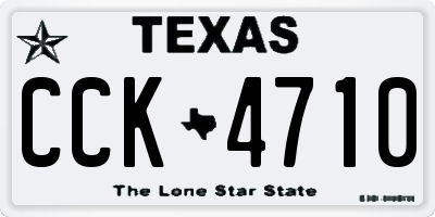 TX license plate CCK4710