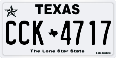 TX license plate CCK4717