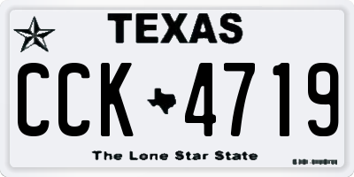 TX license plate CCK4719