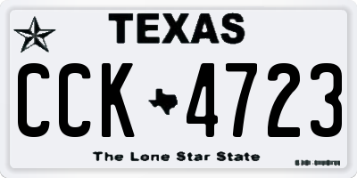 TX license plate CCK4723