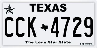 TX license plate CCK4729
