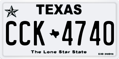 TX license plate CCK4740