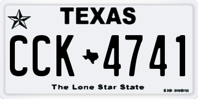 TX license plate CCK4741