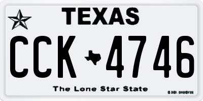 TX license plate CCK4746