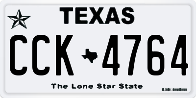 TX license plate CCK4764
