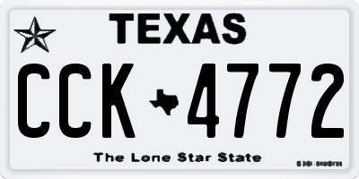 TX license plate CCK4772