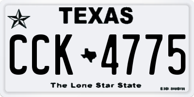 TX license plate CCK4775