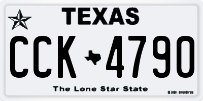 TX license plate CCK4790