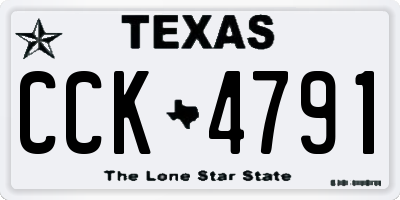 TX license plate CCK4791