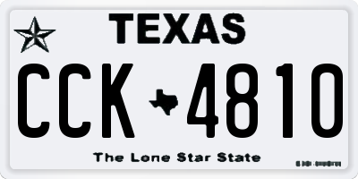 TX license plate CCK4810