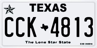 TX license plate CCK4813