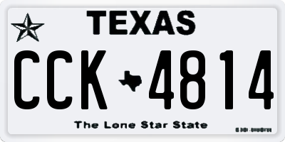 TX license plate CCK4814