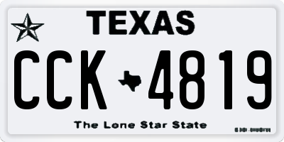 TX license plate CCK4819