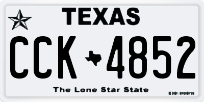 TX license plate CCK4852