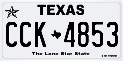 TX license plate CCK4853