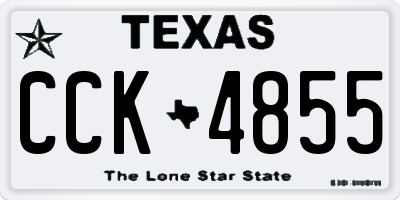 TX license plate CCK4855