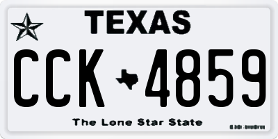 TX license plate CCK4859